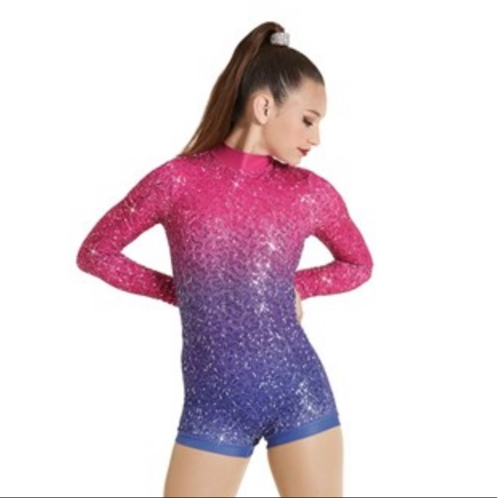 NWT Weissman Chained To The Rhythm 12051 Lipstick Pink Size IC dance costume